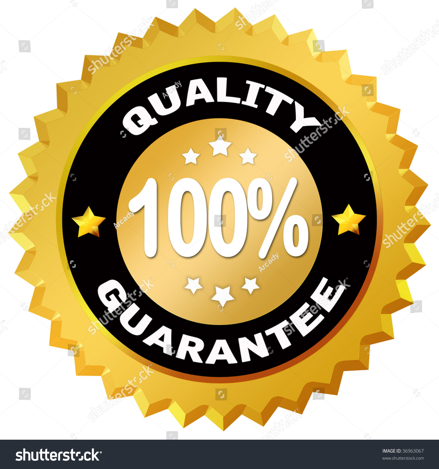 100 Percent Quality Guarantee Label Stock Photo 36963067 : Shutterstock