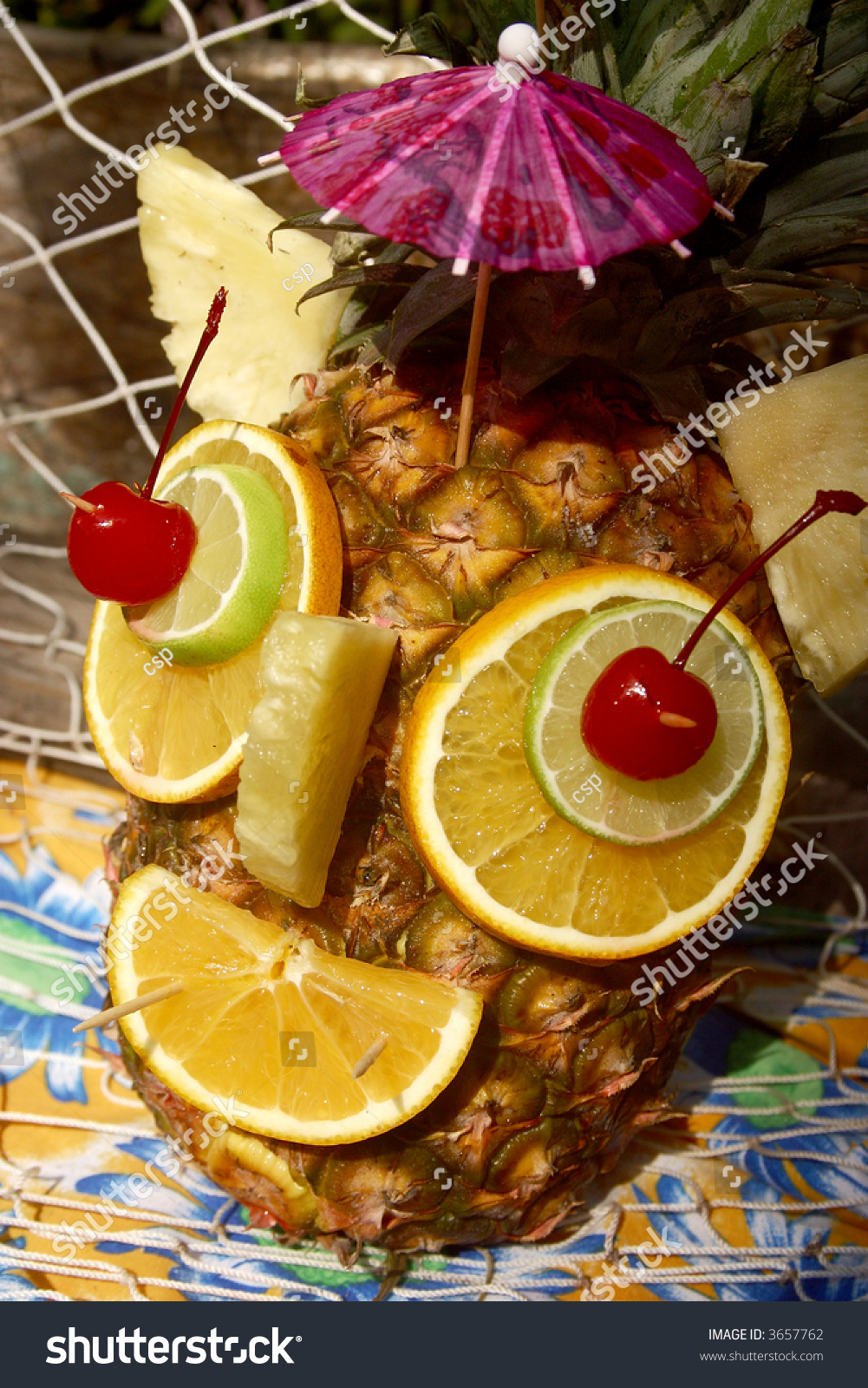 Pineapple Decorated Face Puerto Vallarta Jalisco Stock Photo 3657762 ...