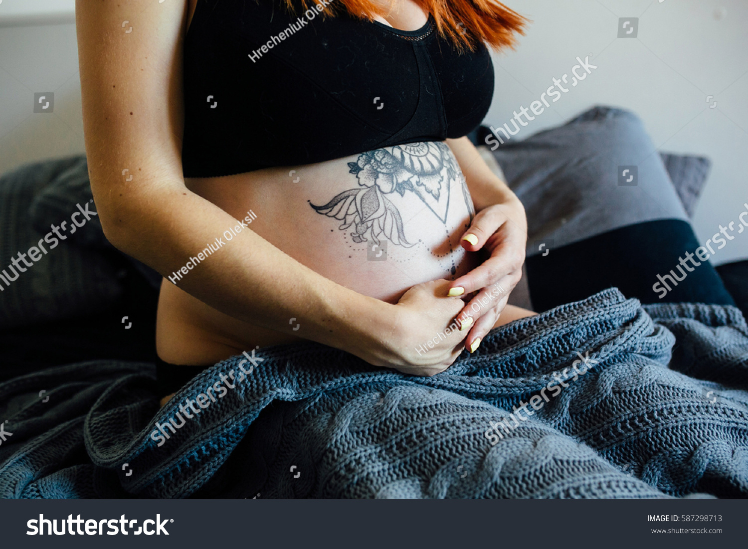 Pregnant Women Posing For Camera 24