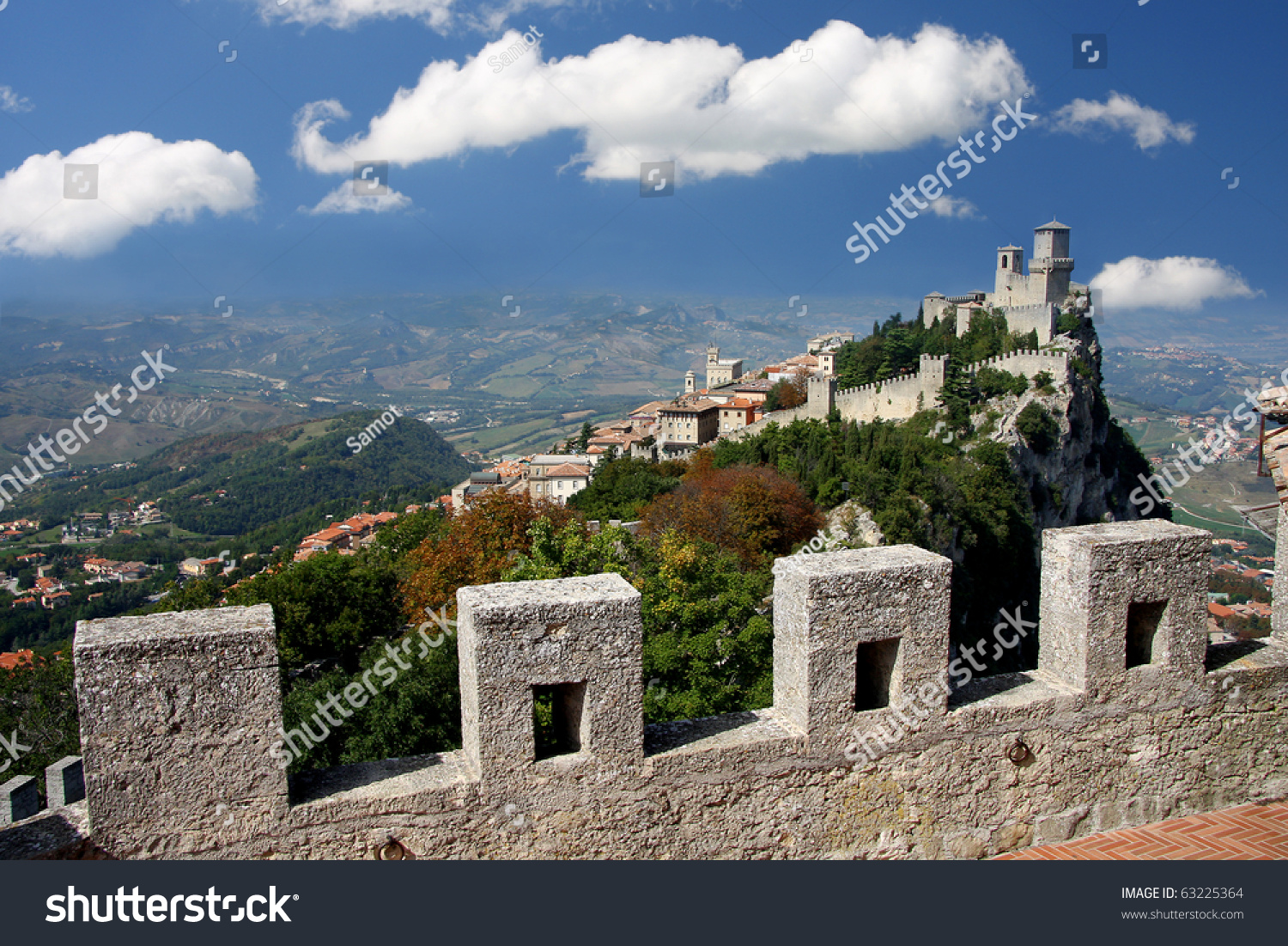 Rocca Della Guaita, Castle In San Marino Republic, Italy Stock Photo ...