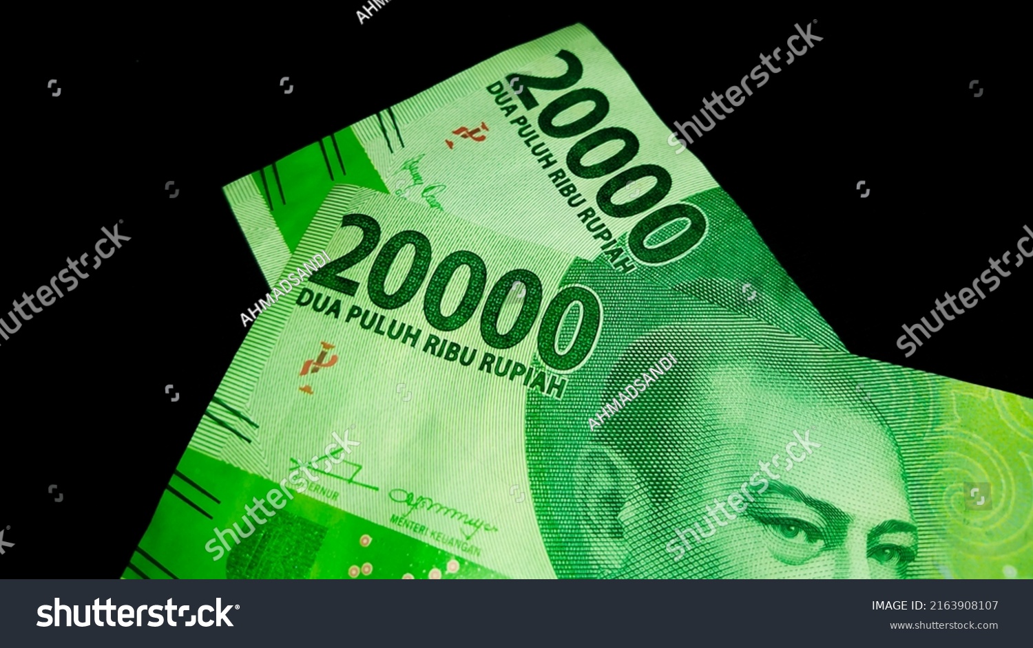 20000 Rupiah Banknote Indonesian Currency Twenty Stock Photo 2163908107   Stock Photo  Rupiah Banknote Indonesian Currency Twenty Thousand Rupiah Isolated On Black Background 2163908107 