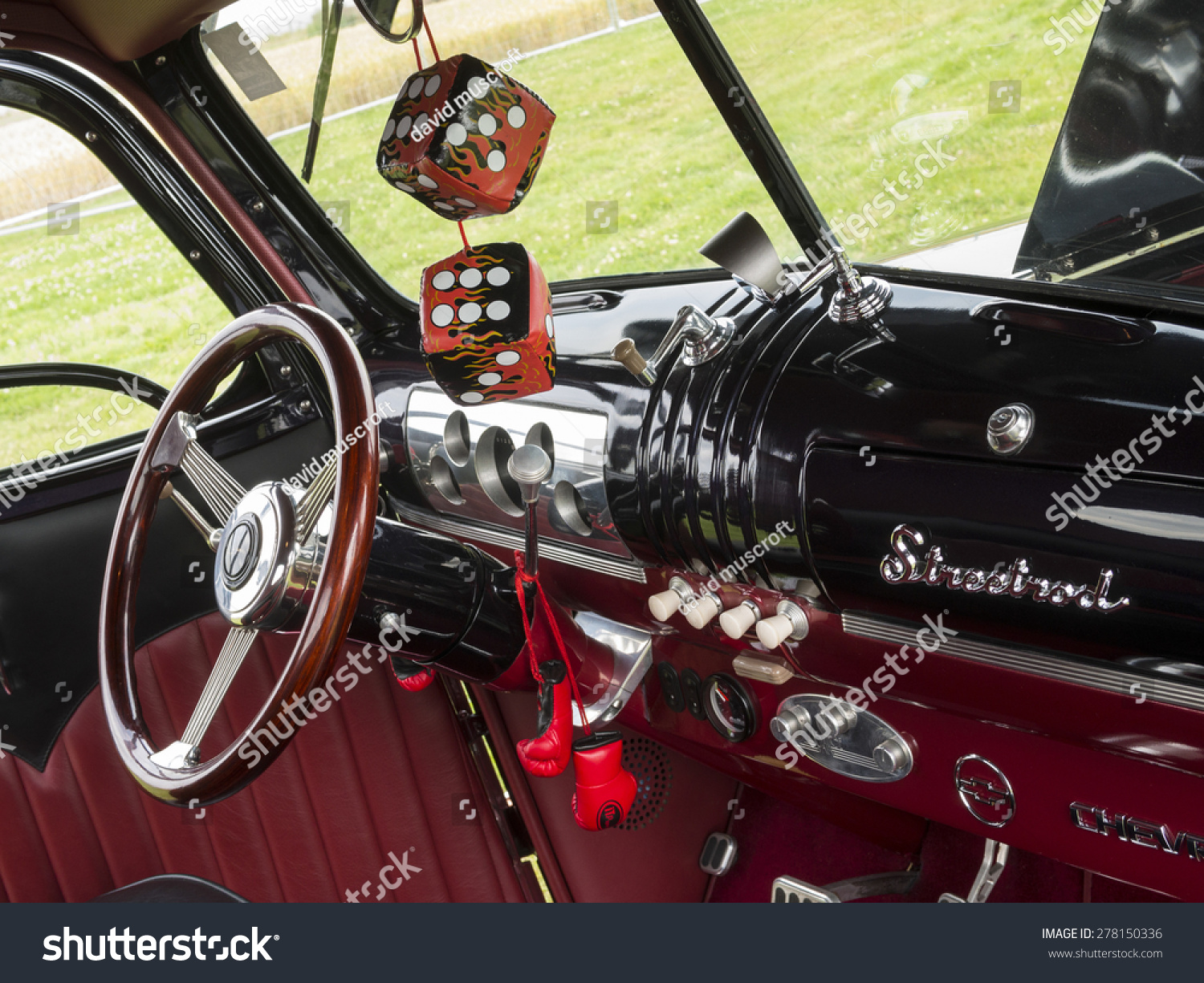 1950s American Classic Truck Interior Annual Stock Photo