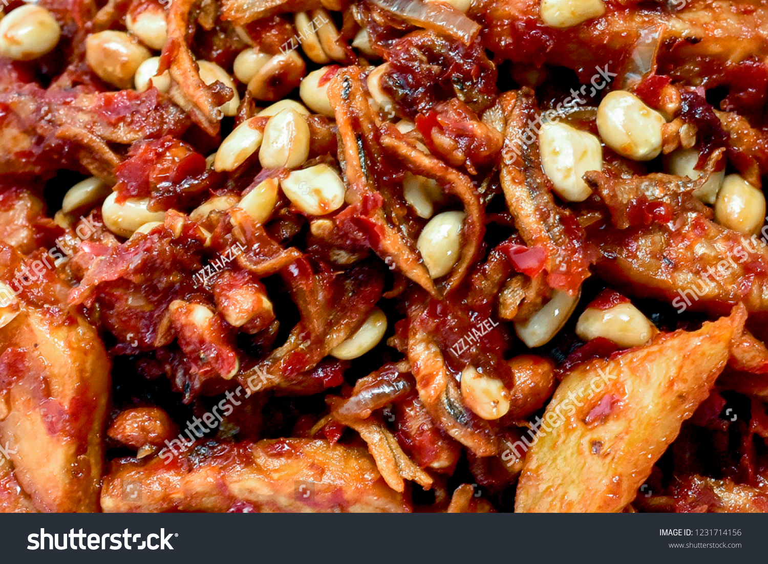 Sambal Goreng Tempe Special Fried Chillies Stock Photo Edit Now 1231714156