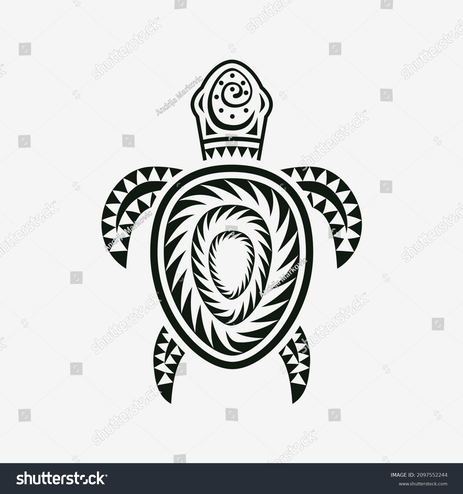 Sea Turtle Logo Design Illustration Sea Stock Illustration 2097552244