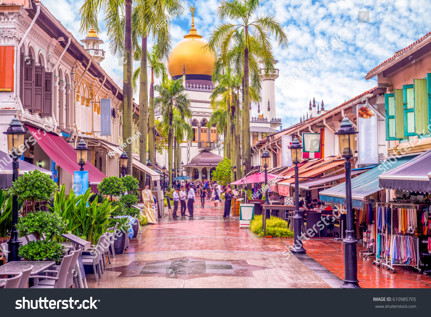 Street View Singapore Masjid Sultan Stock Photo Edit Now 610985705