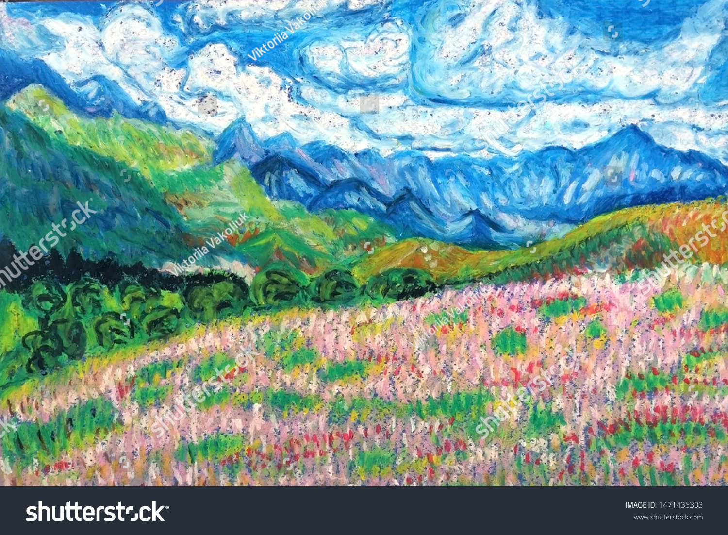 Summer Landscape Drawing Blue Mountains Green Stock Illustration 1471436303 Mountain landscape, drawing mountains on the horizon, pastel piture. https www shutterstock com image illustration summer landscape drawing blue mountains green 1471436303
