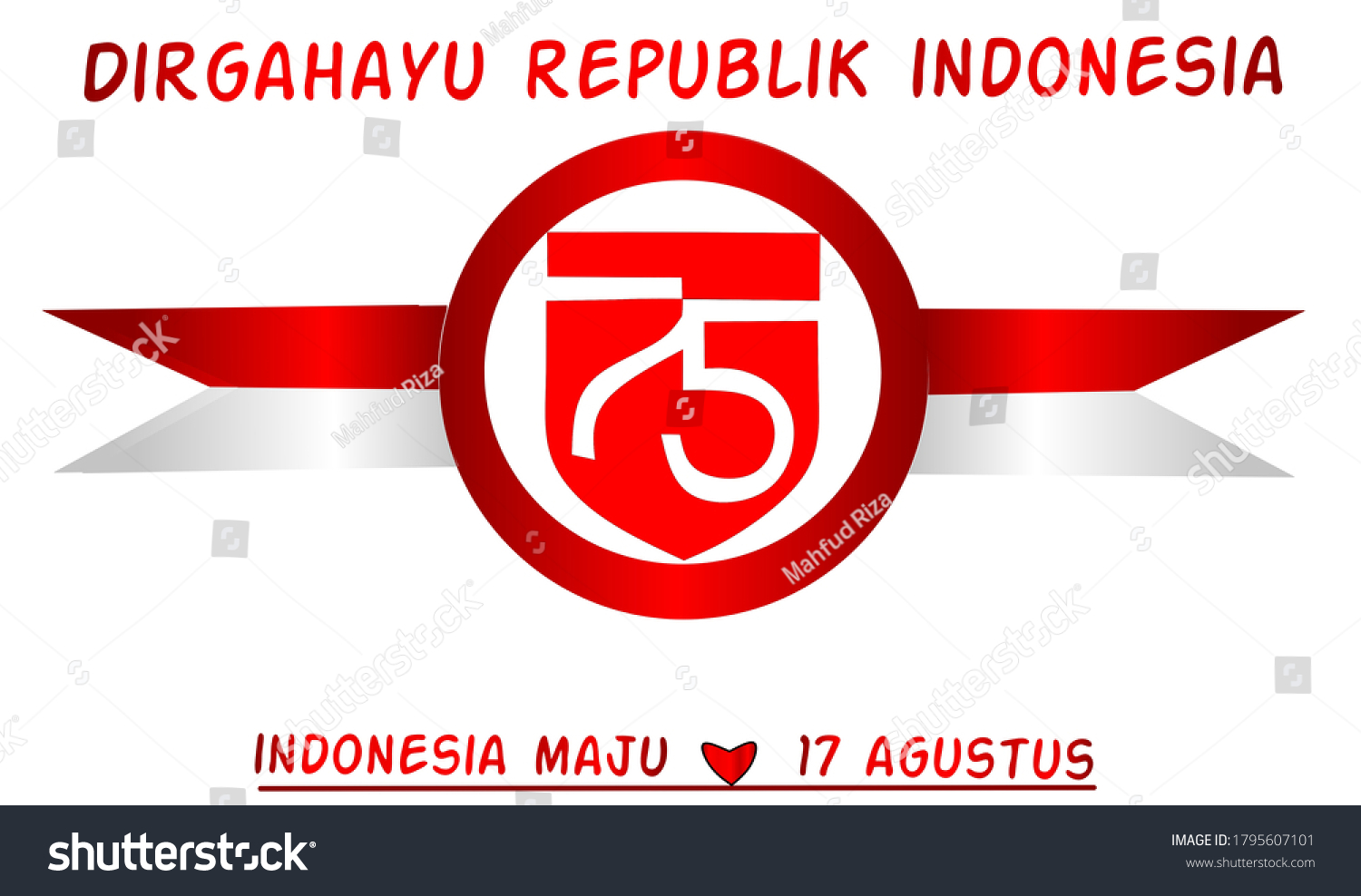 75 Tahun Indonesia Merdeka Dirgahayu Republik Stock Illustration 1795607101 5167
