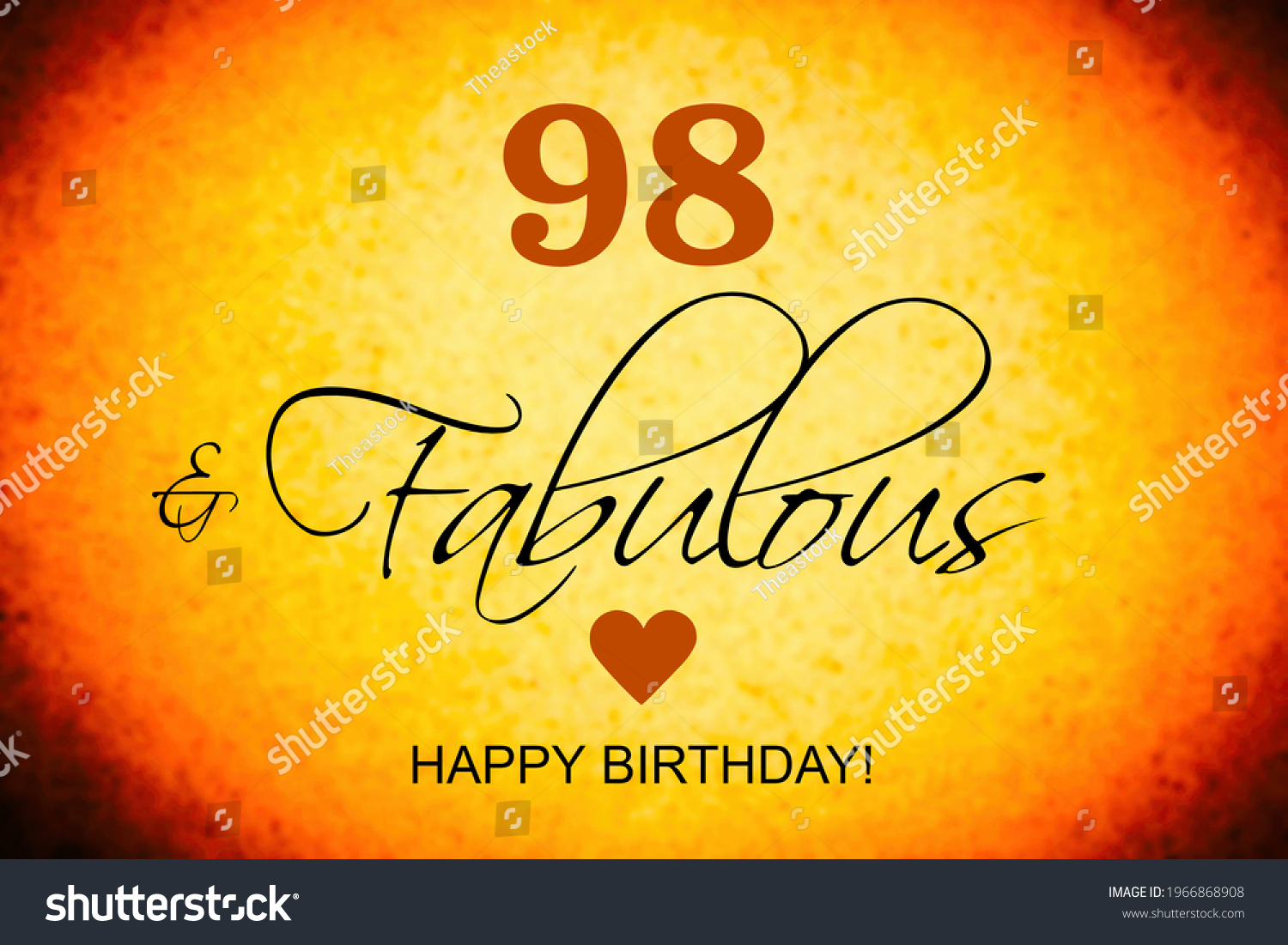 98th Birthday Card Wishes Illustration Stock Illustration 1966868908