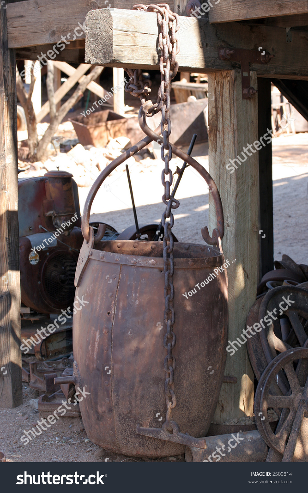 19th Century Gold Mine Equipment Stock Photo 2509814 : Shutterstock