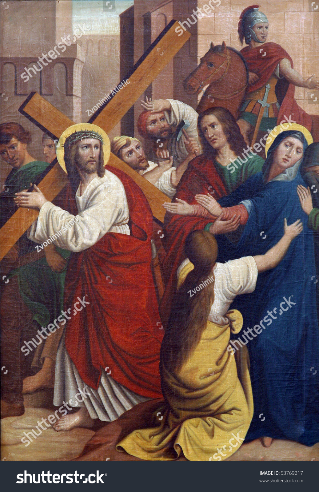 Stations Cross Jesus Meets His Mother