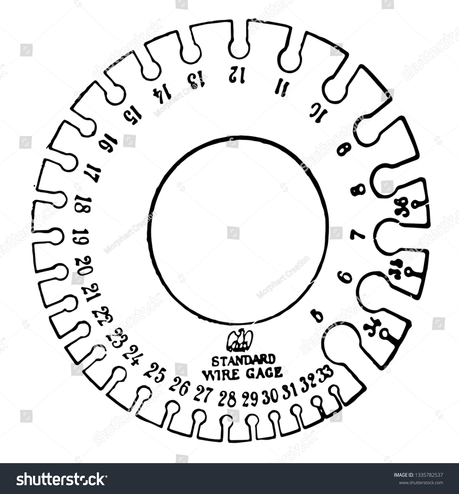 This Illustration Represents Wire Gauge Which Stock Illustration