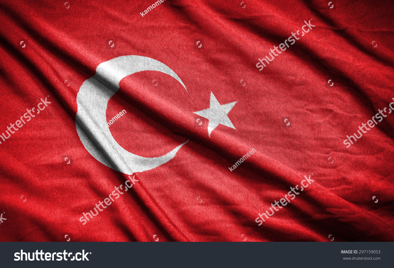 Turkey Flag Stock Photo 297159053 : Shutterstock