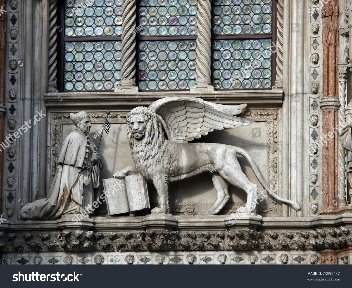 Venice. Winged Lion Of St. Mark - Symbol Of Venice Stock Photo 73899487 ...