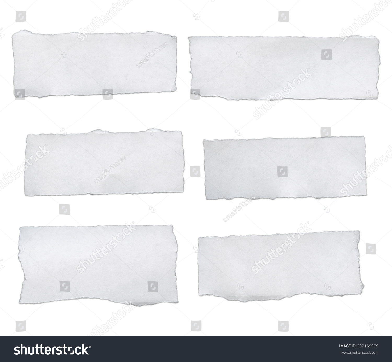 White Paper Tears Isolated On White Stock Photo 202169959 | Shutterstock