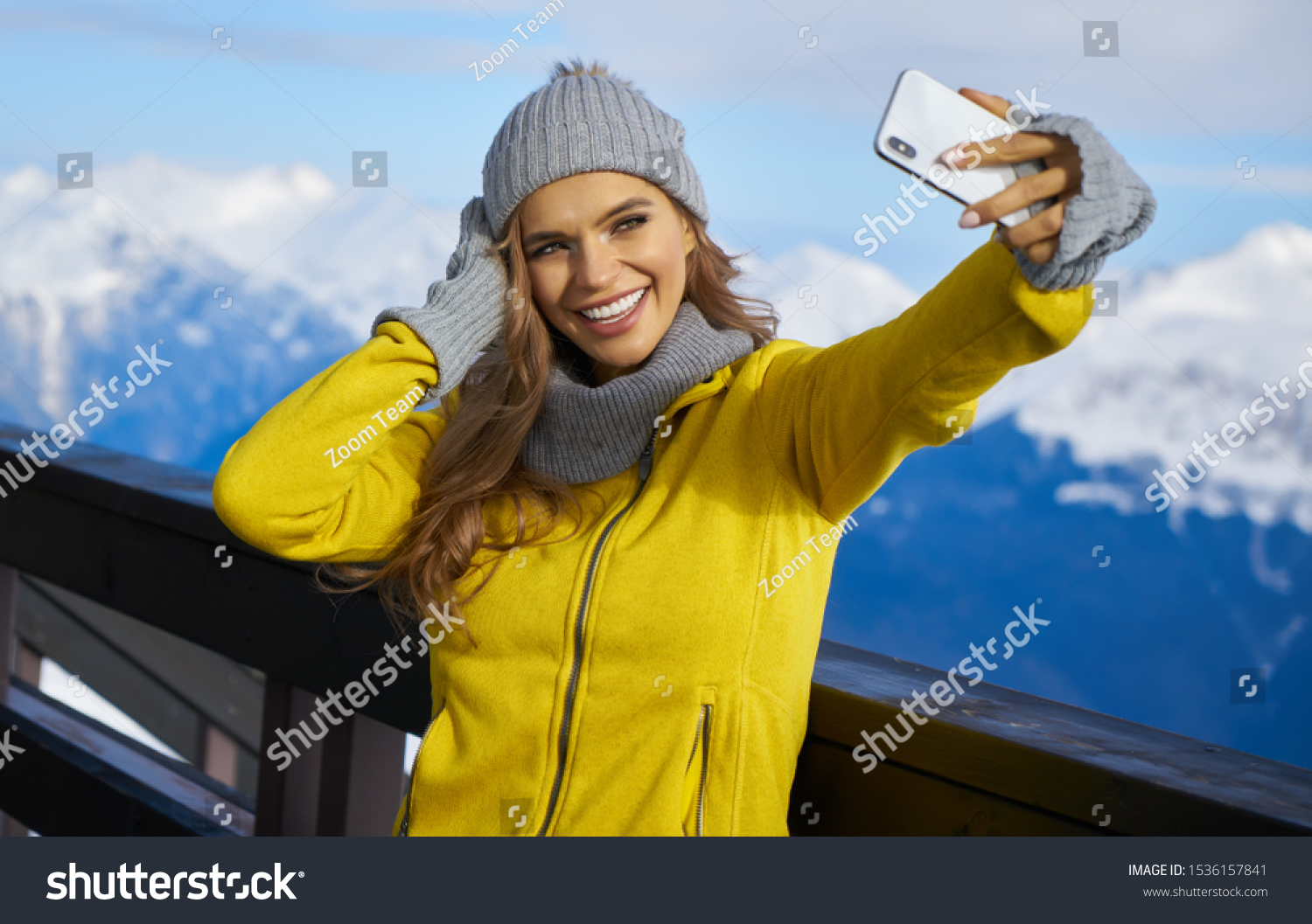 Woman Her Smartphone Camera Shot Selfie Stock Photo Edit Now