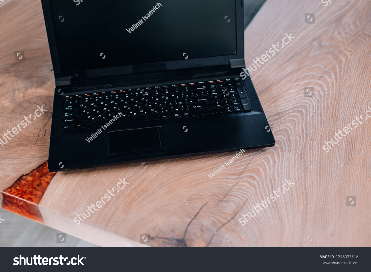 Keyboard Oak Epoxy Resin