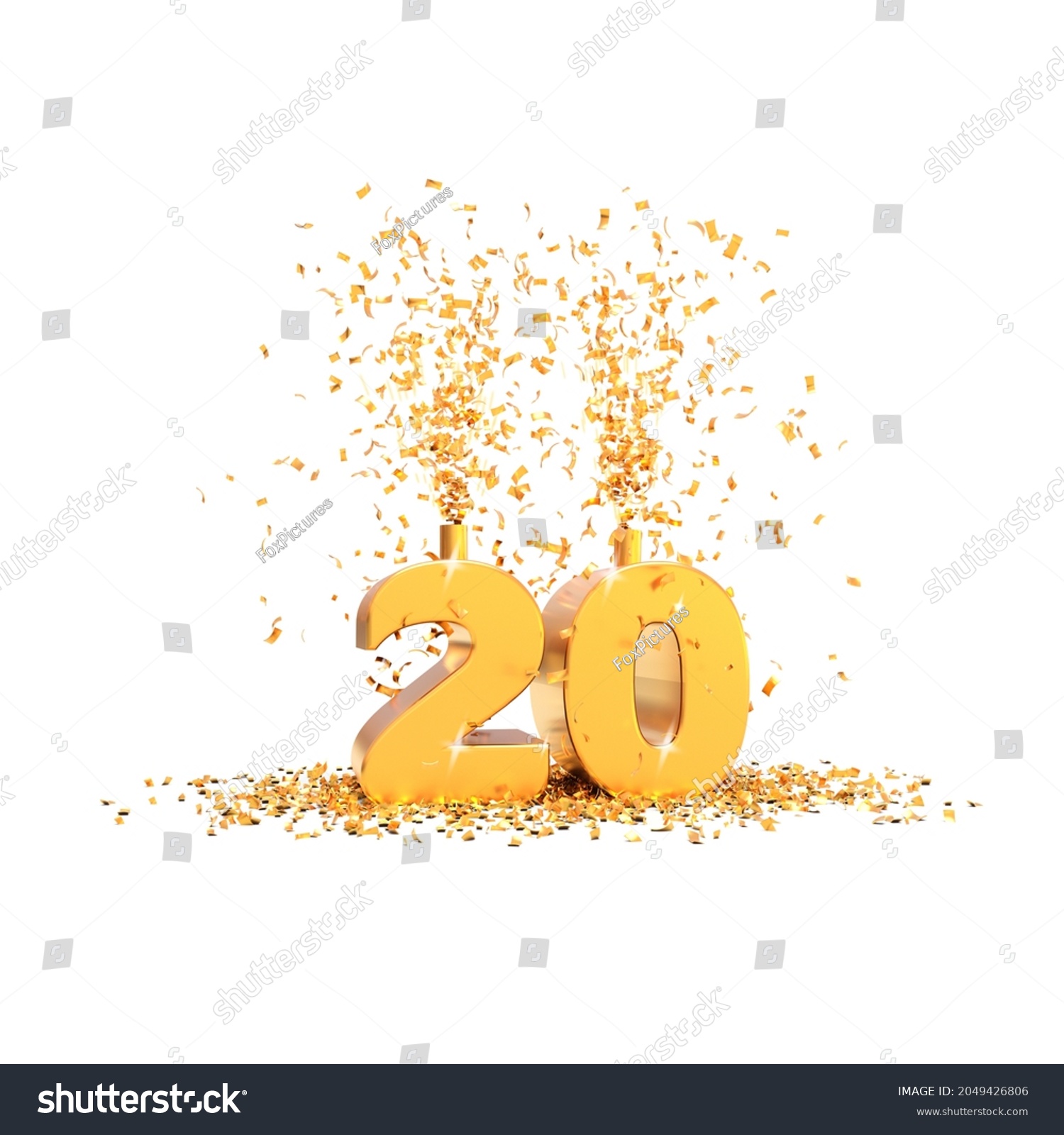 20 Years Golden 3d Word On Stock Illustration 2049426806 | Shutterstock