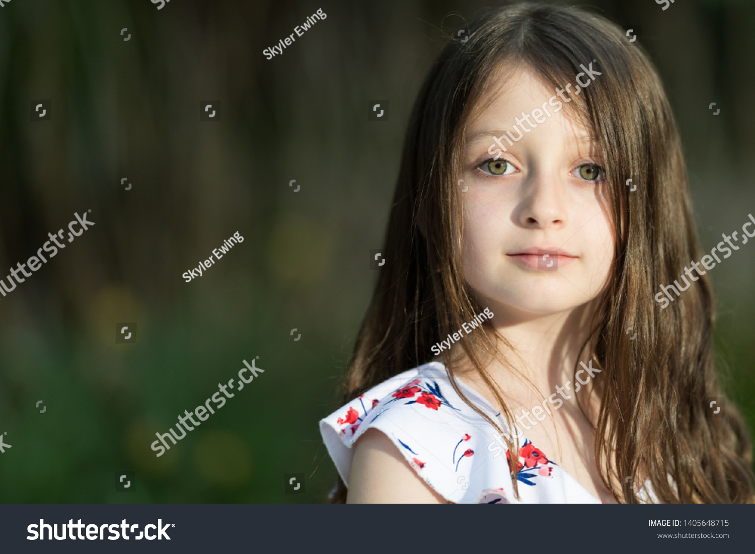 6 Years Old Girl Outdoor Portrait Stock Photo 1405648715 