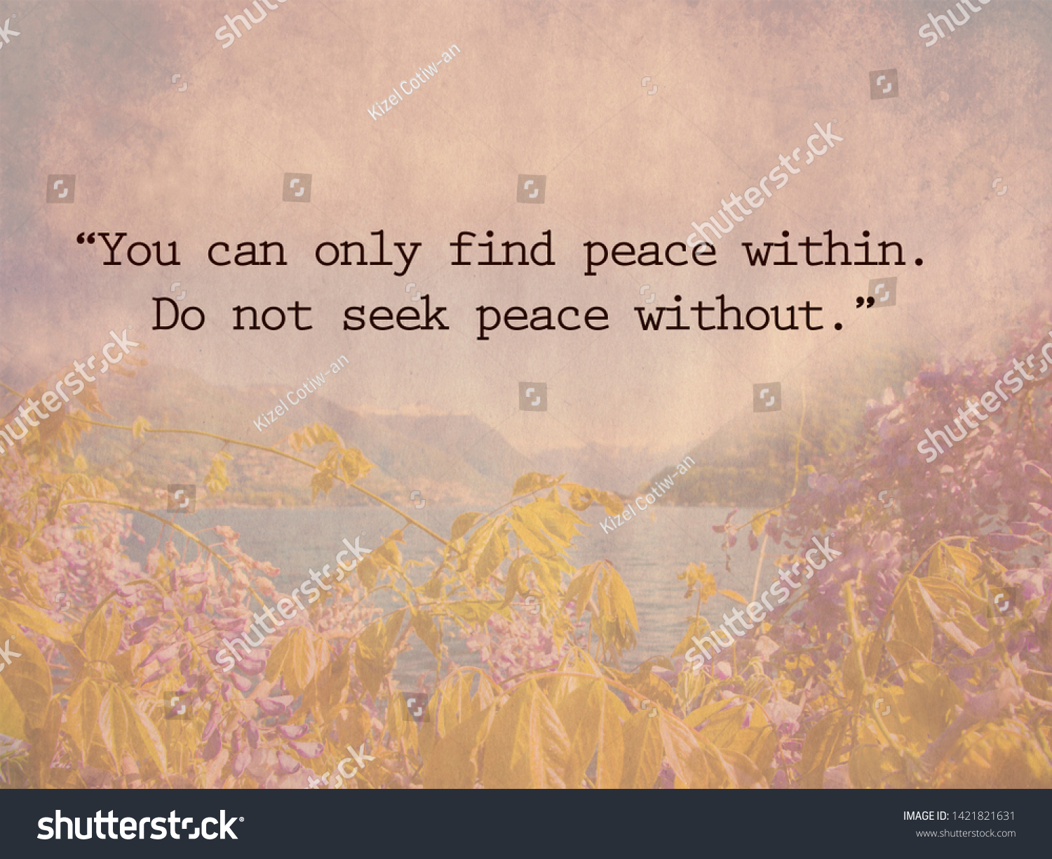 You Can Only Find Peace Within Stock Illustration