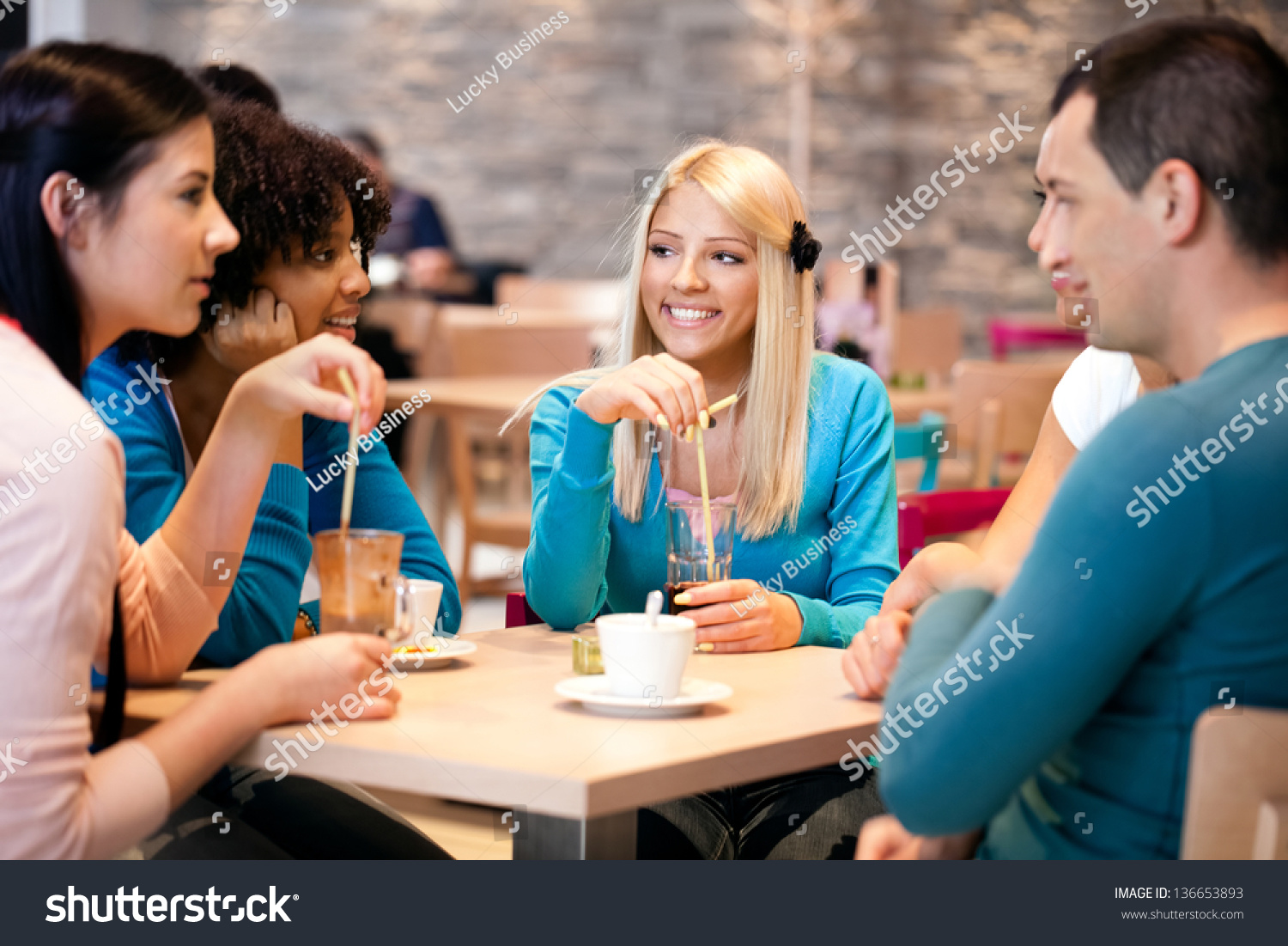 Friends Drinking Coffee Friends Drinking Coffee