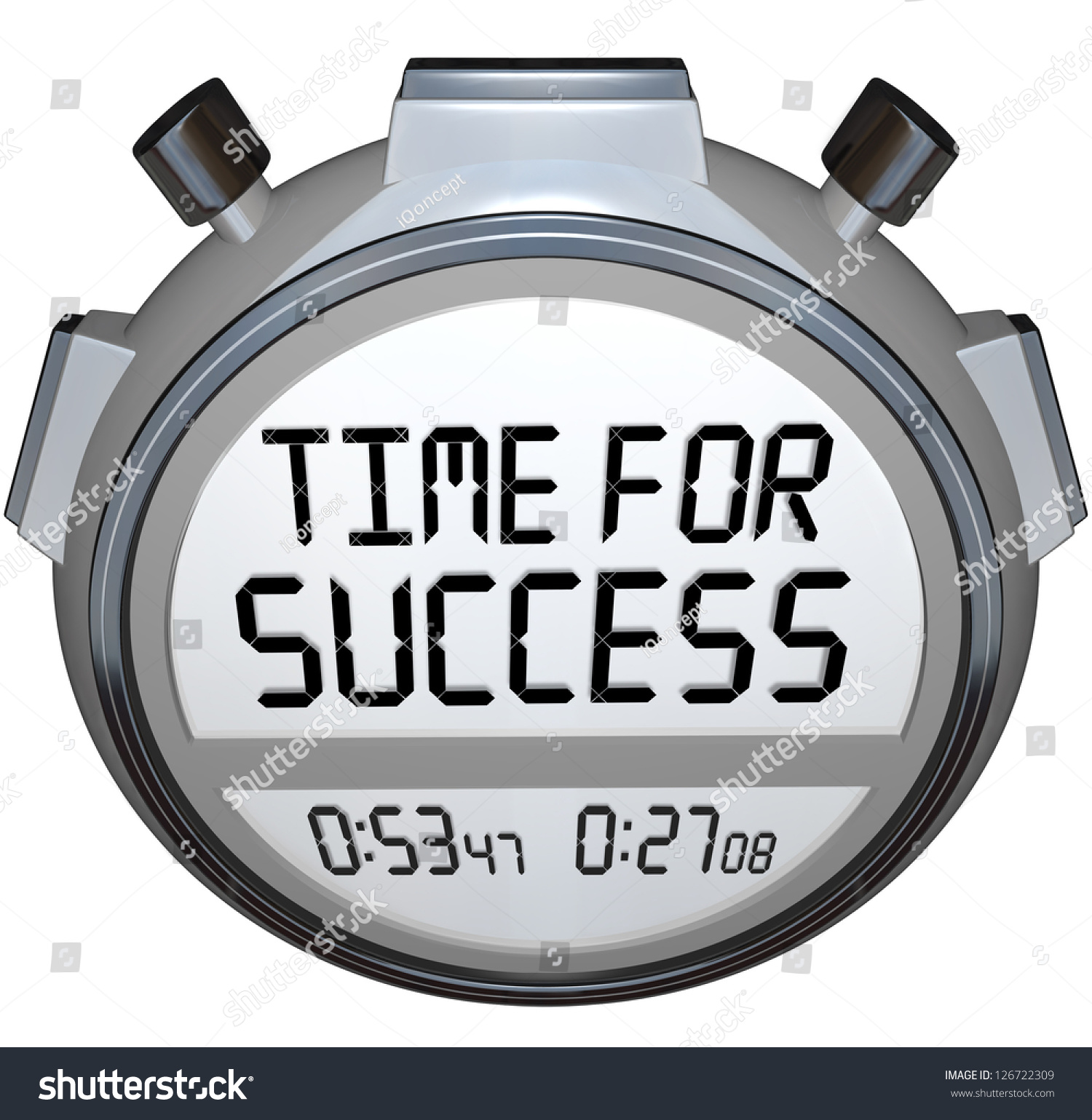 秒表计时器显示的单词时间成功表示现在时刻给