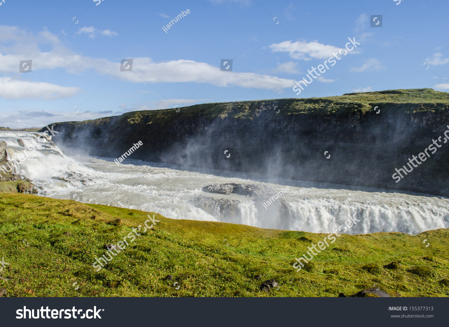 Gulfoss瀑布黄金圈,冰岛-自然-海洛创意(HelloR