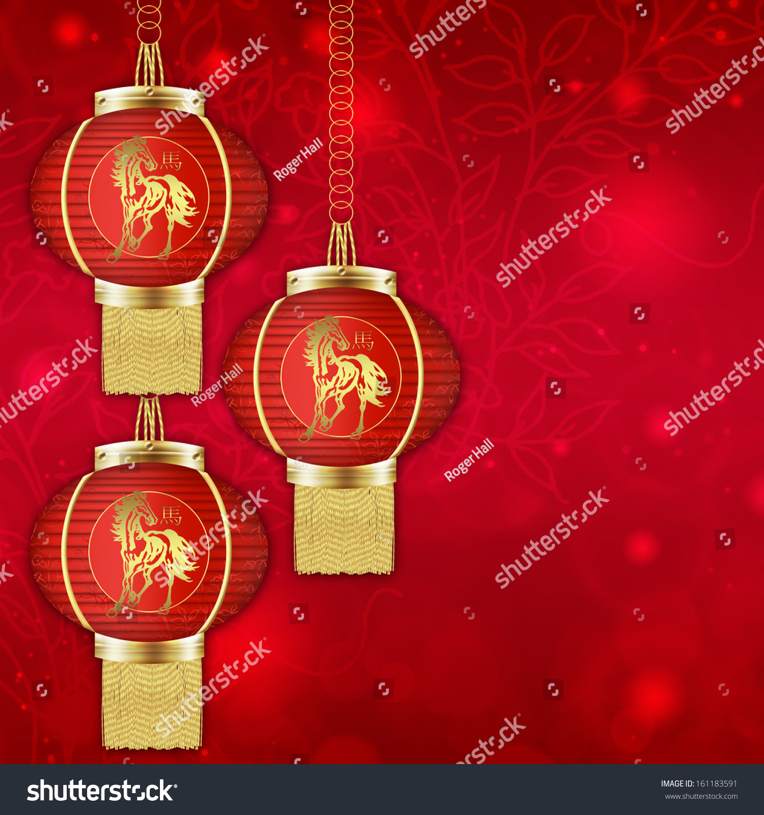 马的中国新年,新年贺卡\/背景-动物\/野生生物,假