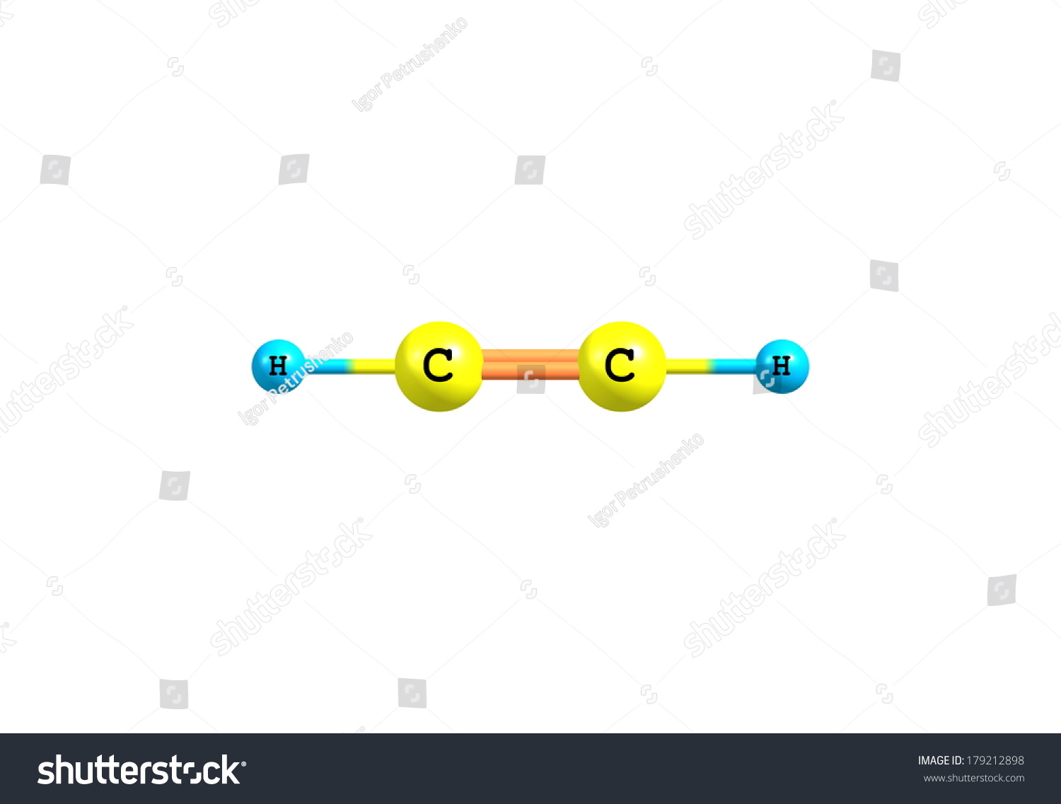 乙炔(乙炔)乙炔的化合物公式。这是一个碳氢化