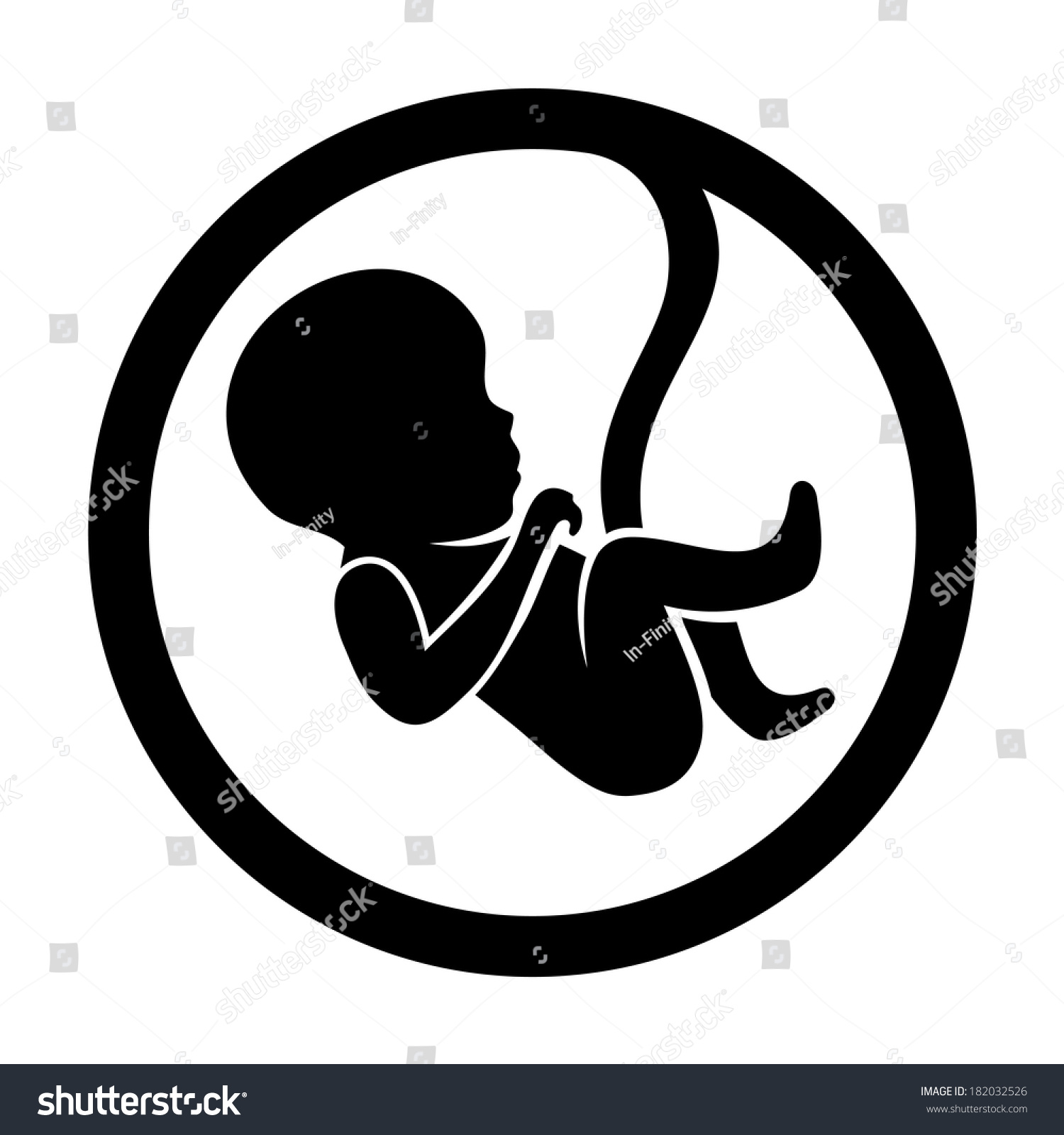 胎儿图标孤立在白色背景-医疗保健,符号\/标志-