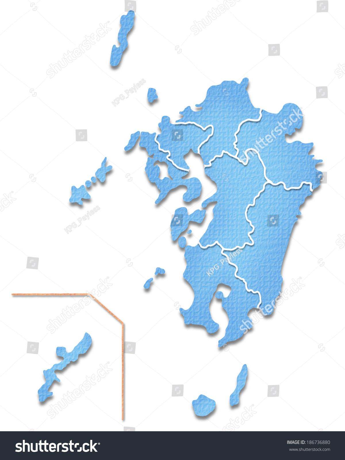日本九州岛的地图 - 物体 - 站酷海洛创意正版图