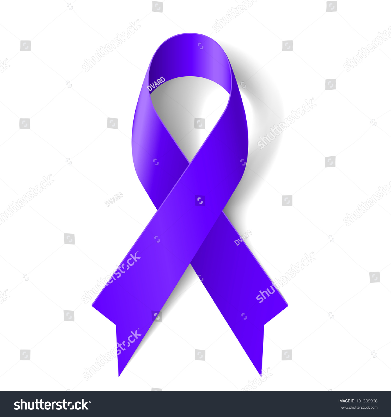 紫色的丝带象征一般癌症意识,服药过量,家庭暴