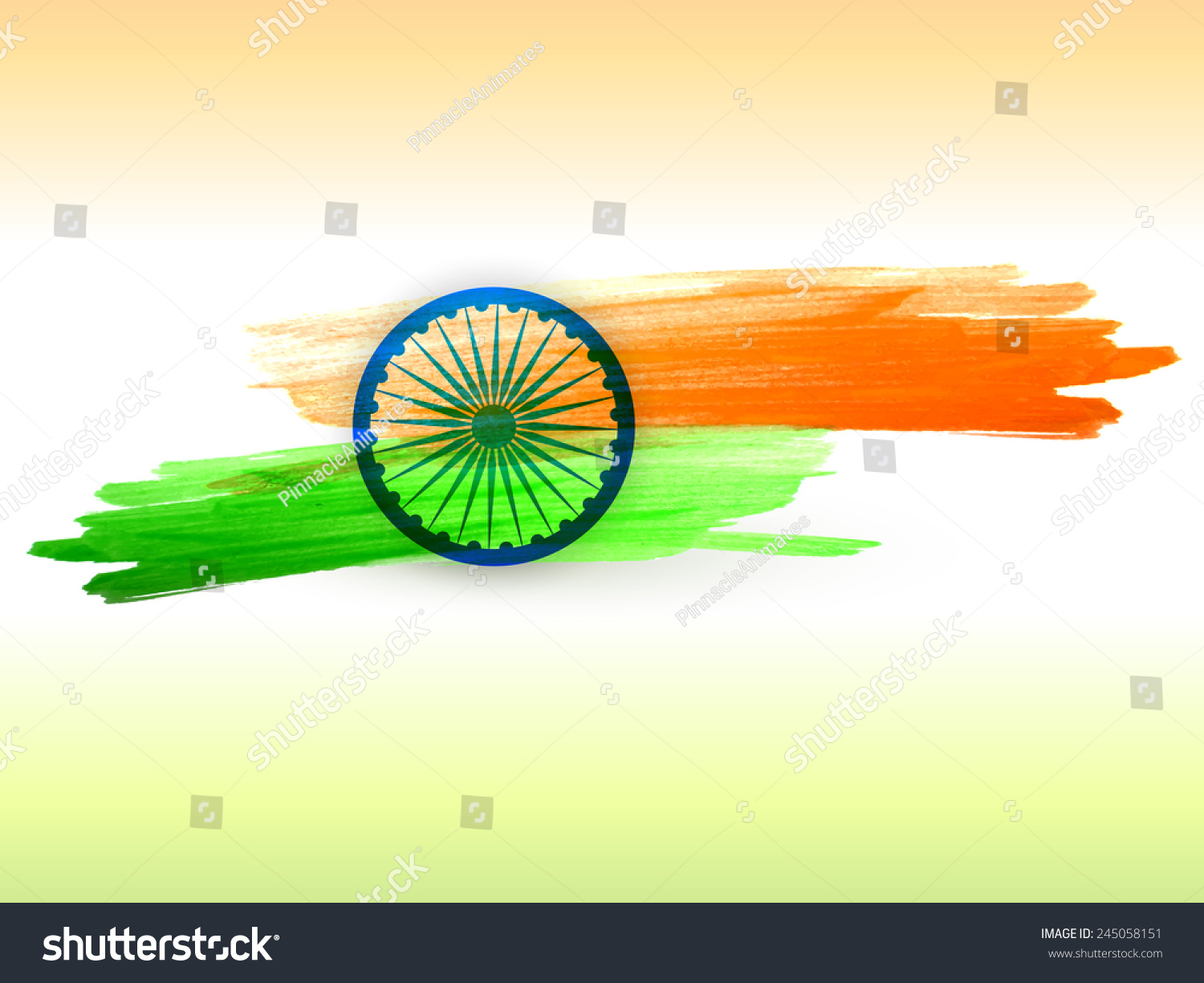 向量印度国旗用颜色笔画三色背景说明-其它,抽