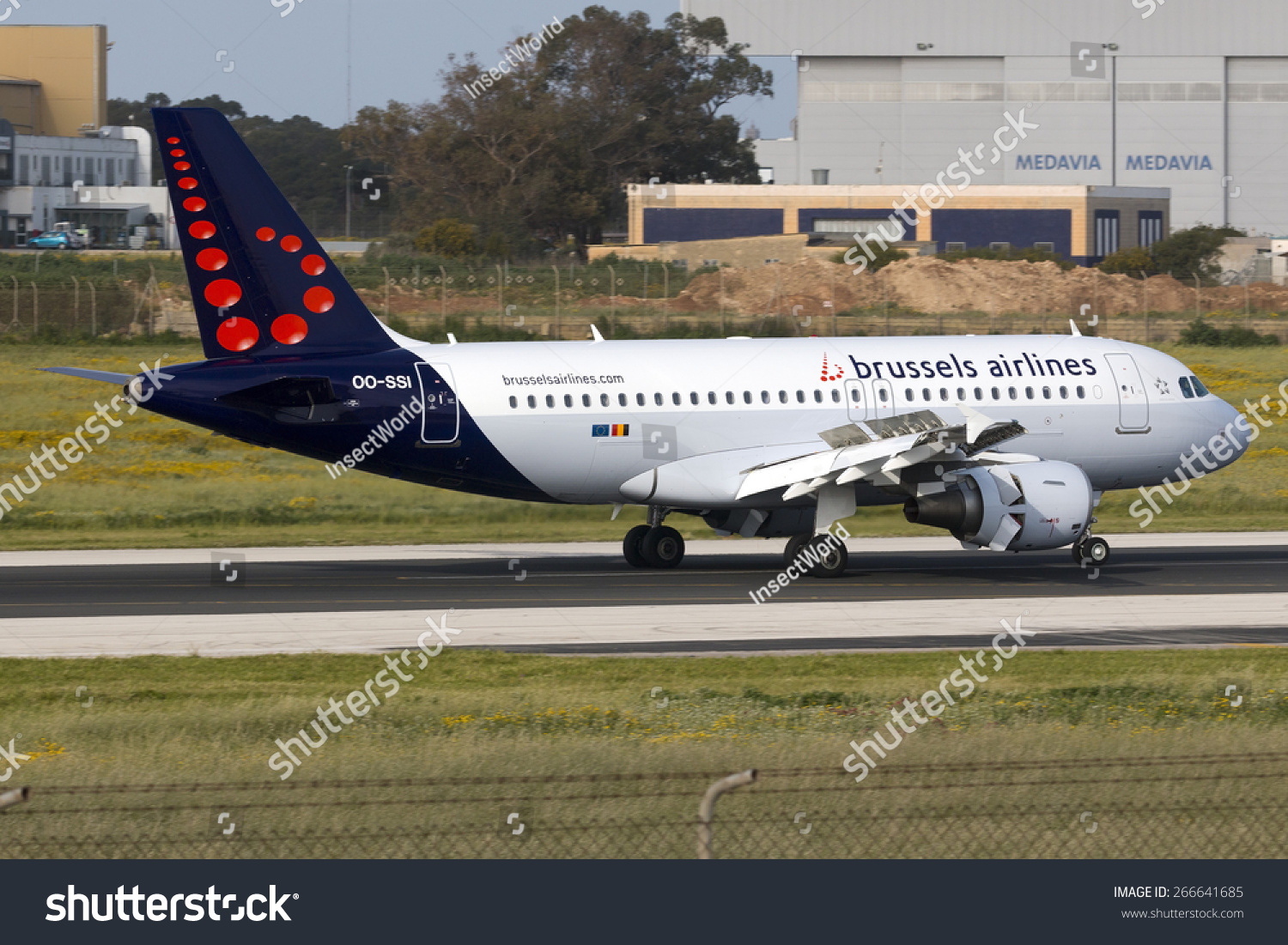 Luqa、马耳他4月5日2015:布鲁塞尔航空公司空