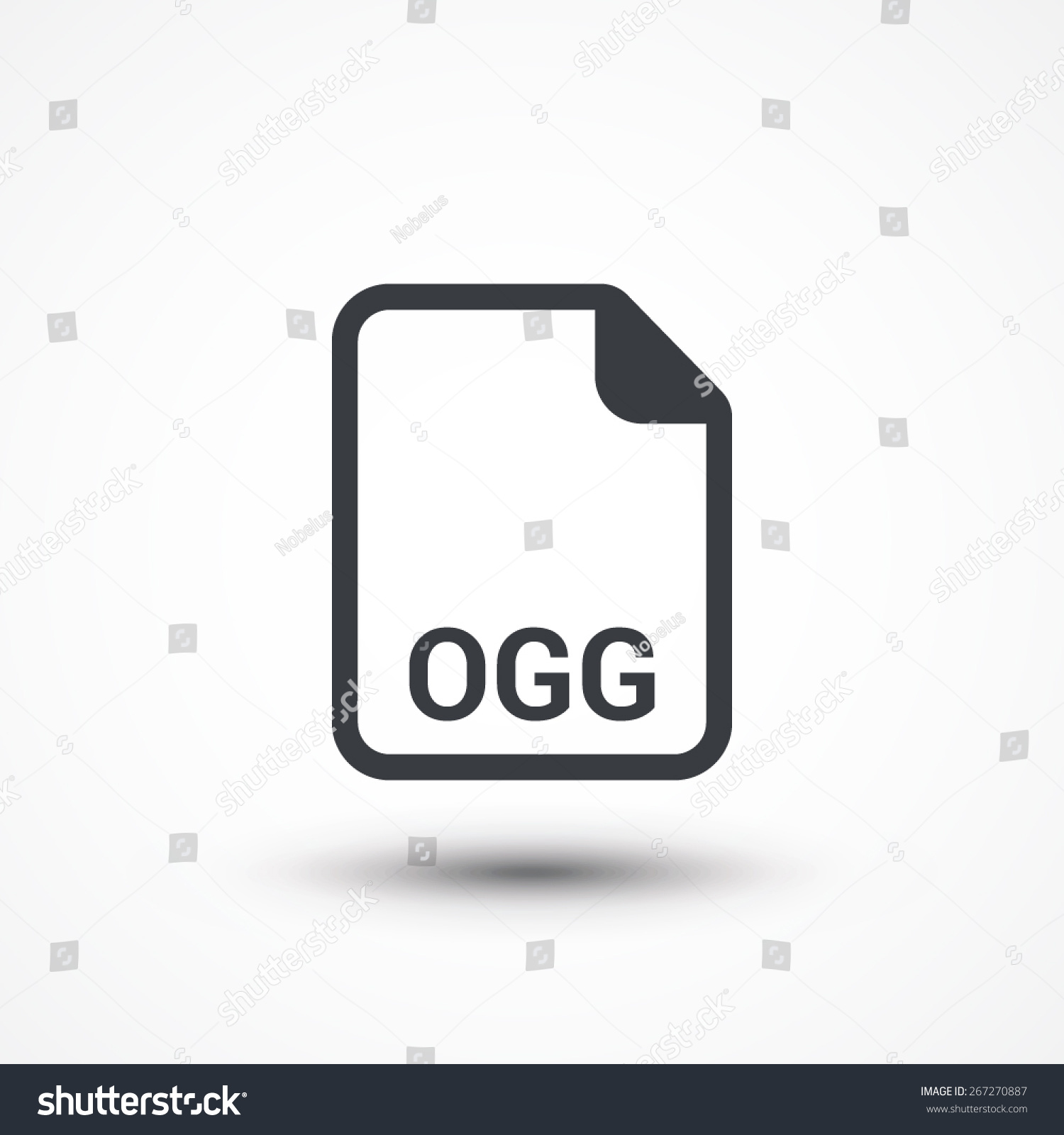 OGG音频文件扩展名图标。-符号\/标志,抽象-海