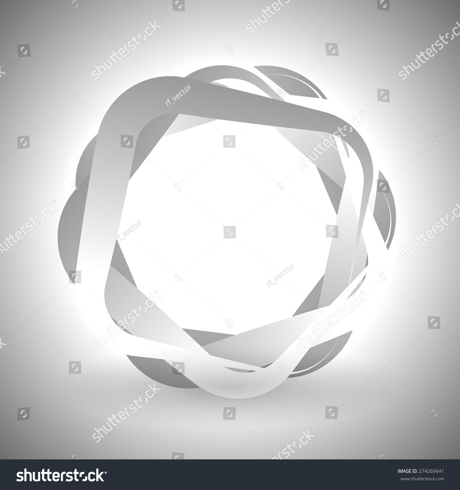 抽象的灰度图像。重叠的圆角正方形和透明度。