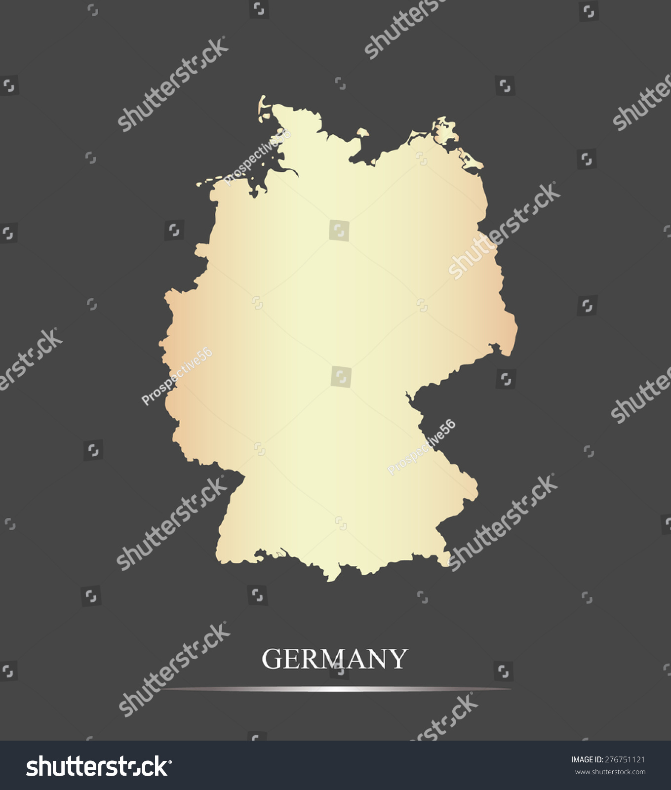 德国地图轮廓在抽象的黑白设计中,矢量地图的