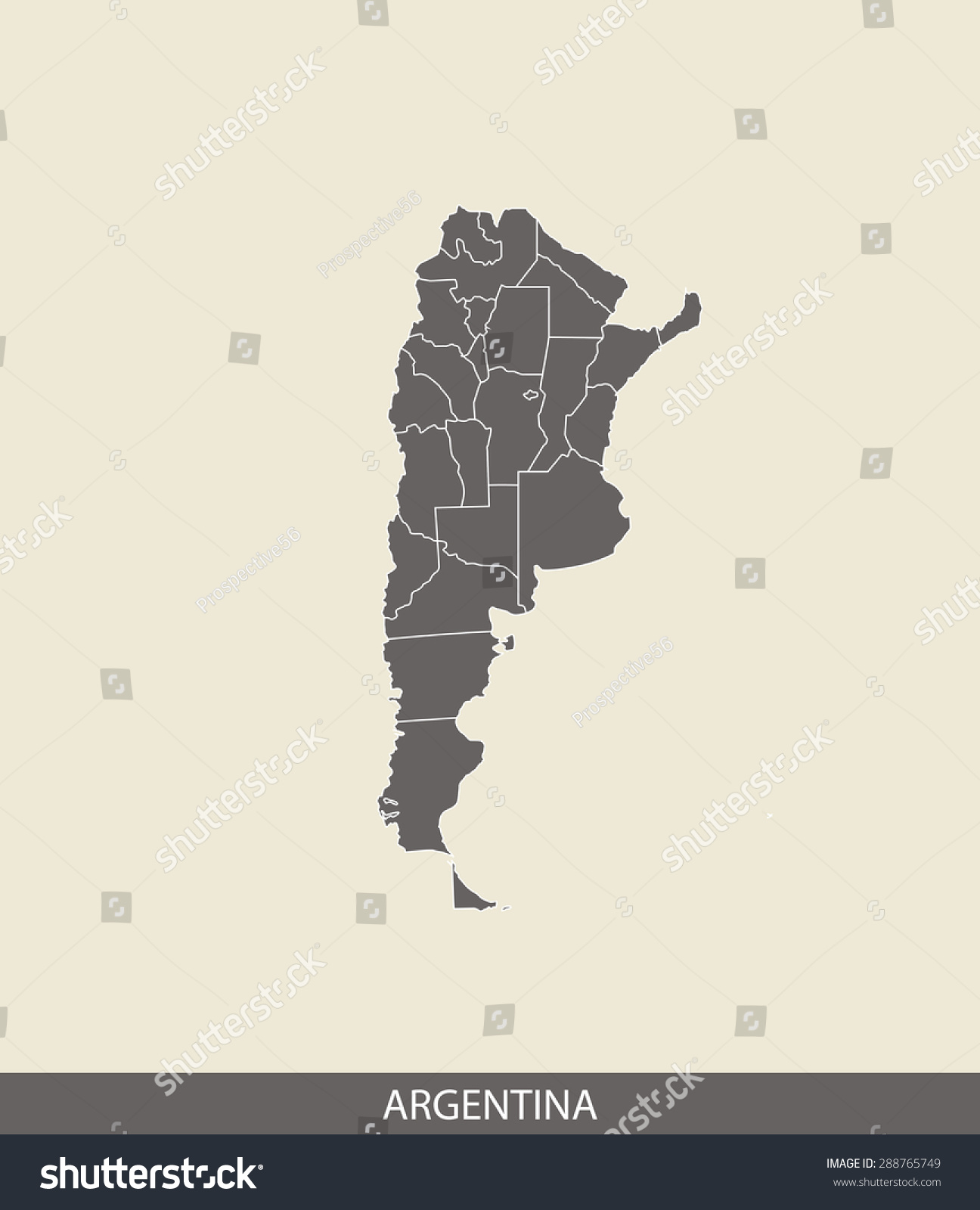 阿根廷阿根廷地图矢量地图轮廓对比灰色背景的