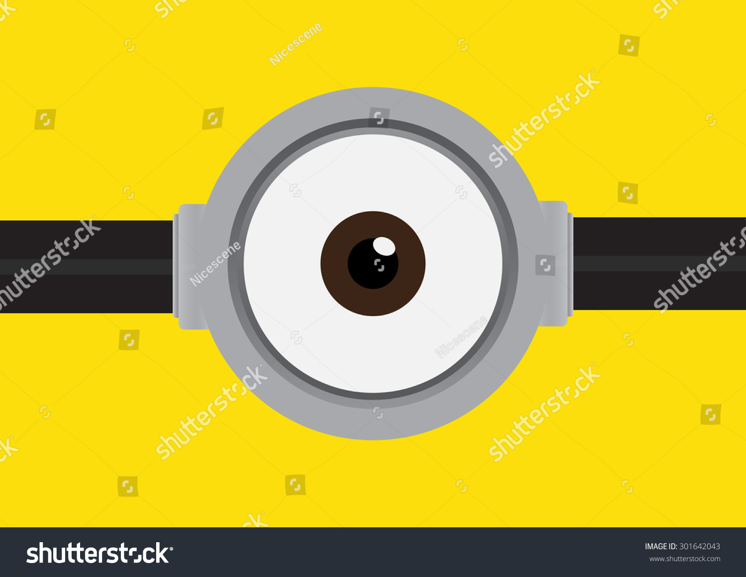 矢量插图睁眼睁着一只眼睛在黄色背景-背景\/素