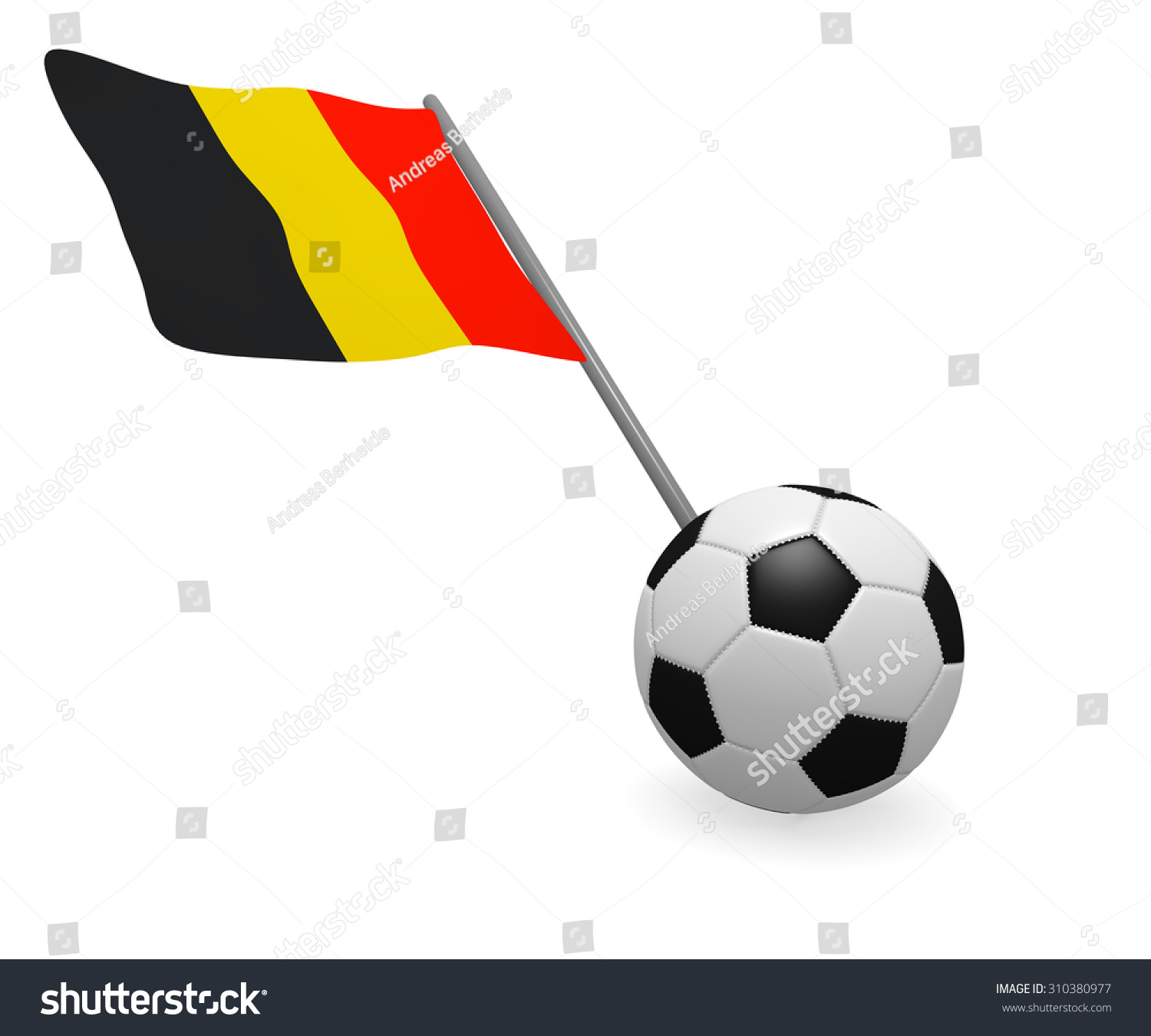 比利时足球的标志在白色背景-物体,运动\/娱乐活
