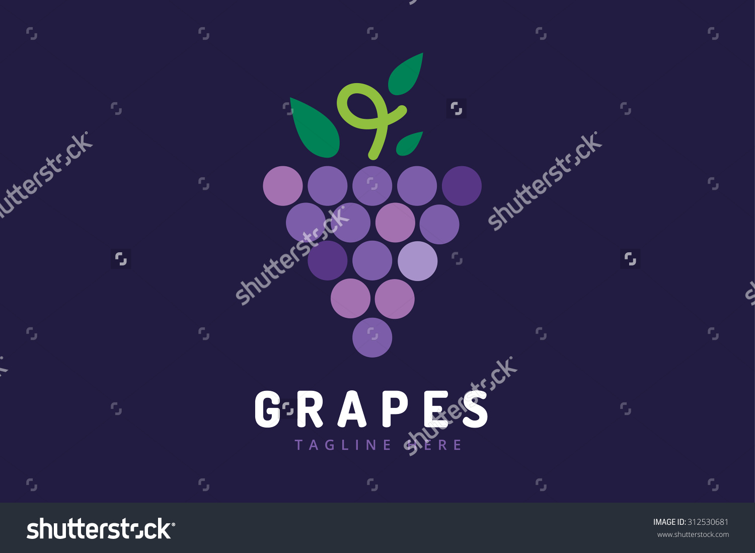 葡萄向量孤立。葡萄图标。葡萄的标志。葡萄葡