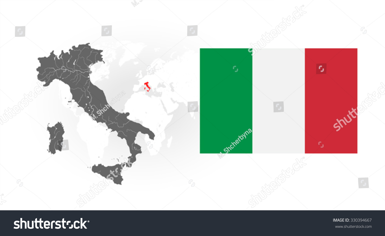 意大利的地图与湖泊和河流,意大利在世界地图
