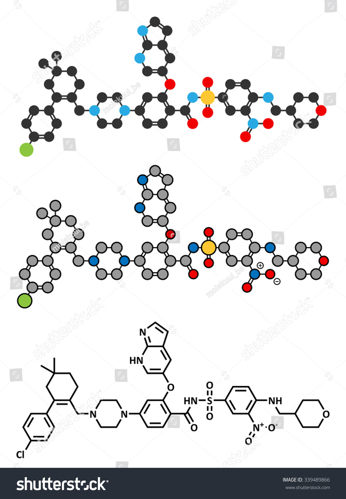 Venetoclax抗癌药物分子(bcl - 2抑制剂)。程式