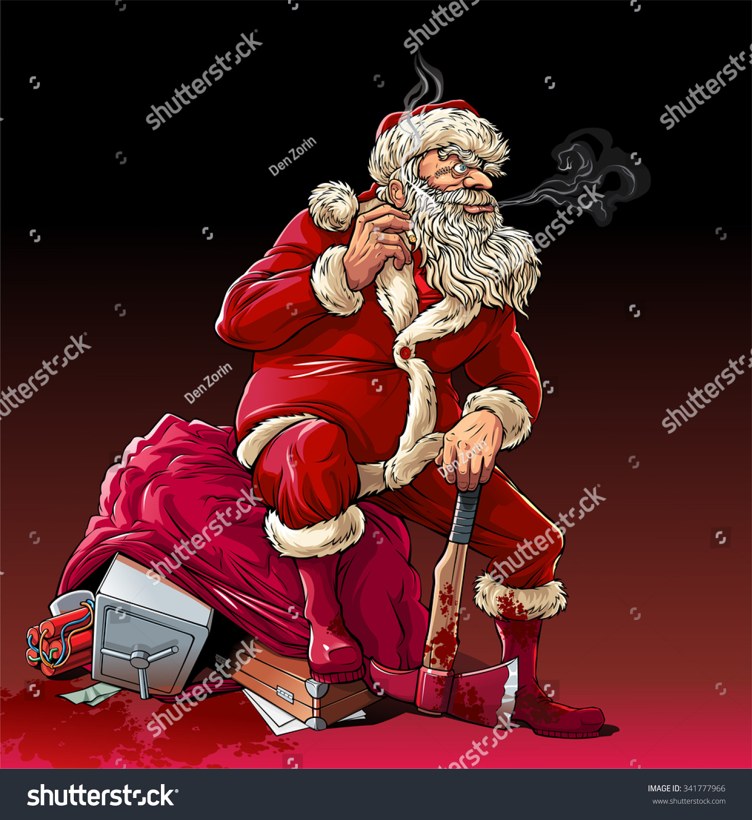 邪恶的圣诞老人杀手-假期,人物-海洛创意正版图