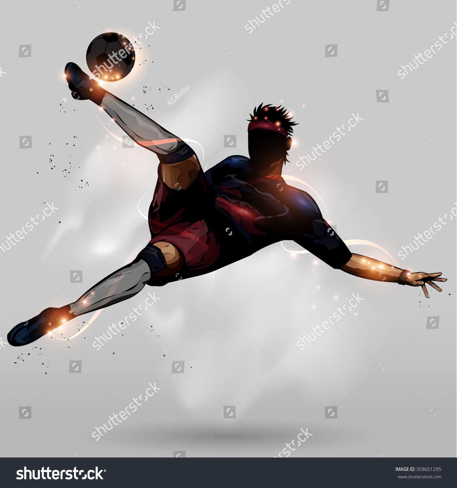踢足球运动员跳硬\/头-人物,运动\/娱乐活动-海洛