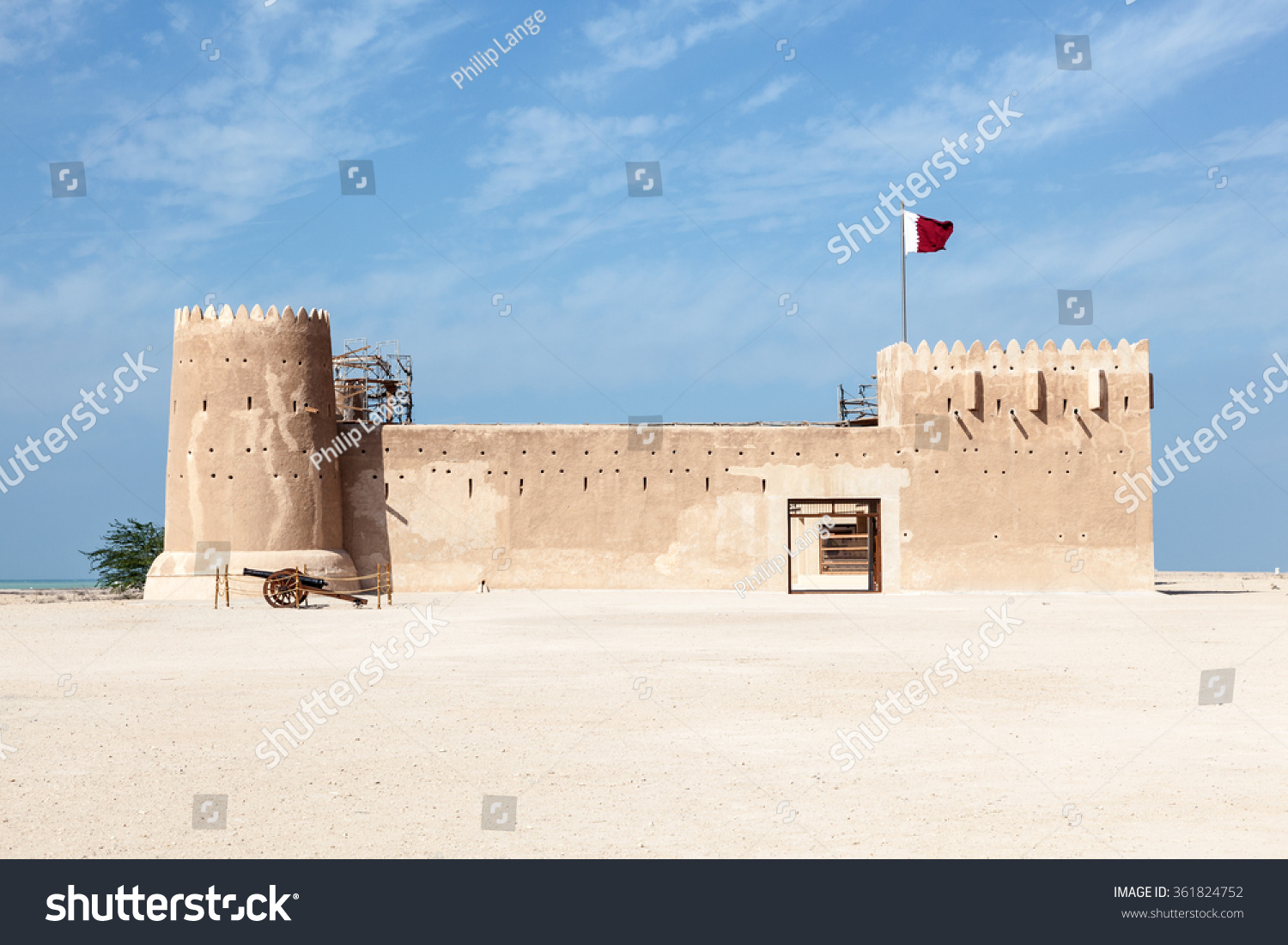 历史Zubarah堡(Al Zubara)东北部的卡塔尔在阿