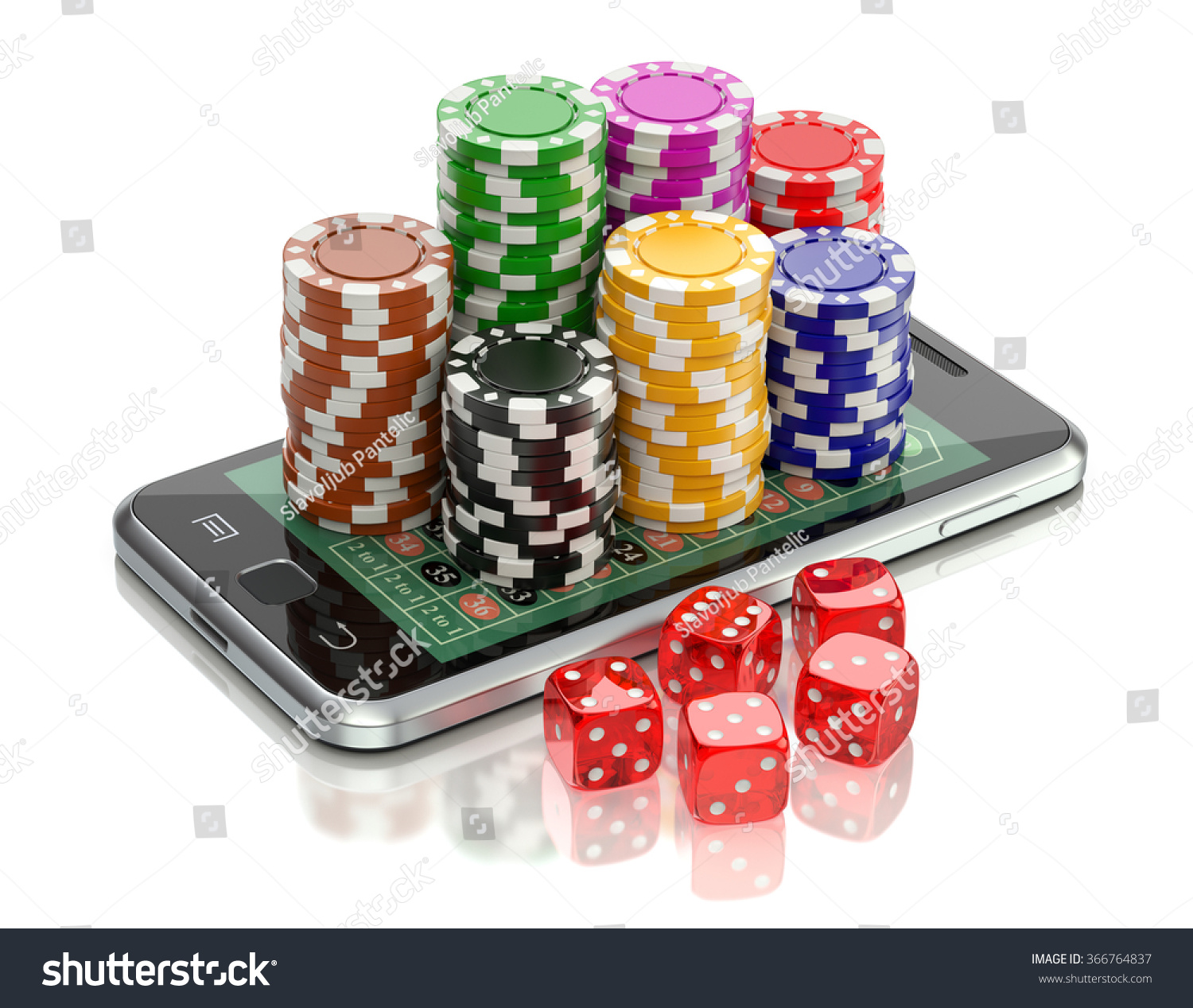 网上赌博的概念与骰子和轮盘赌在移动芯片-科