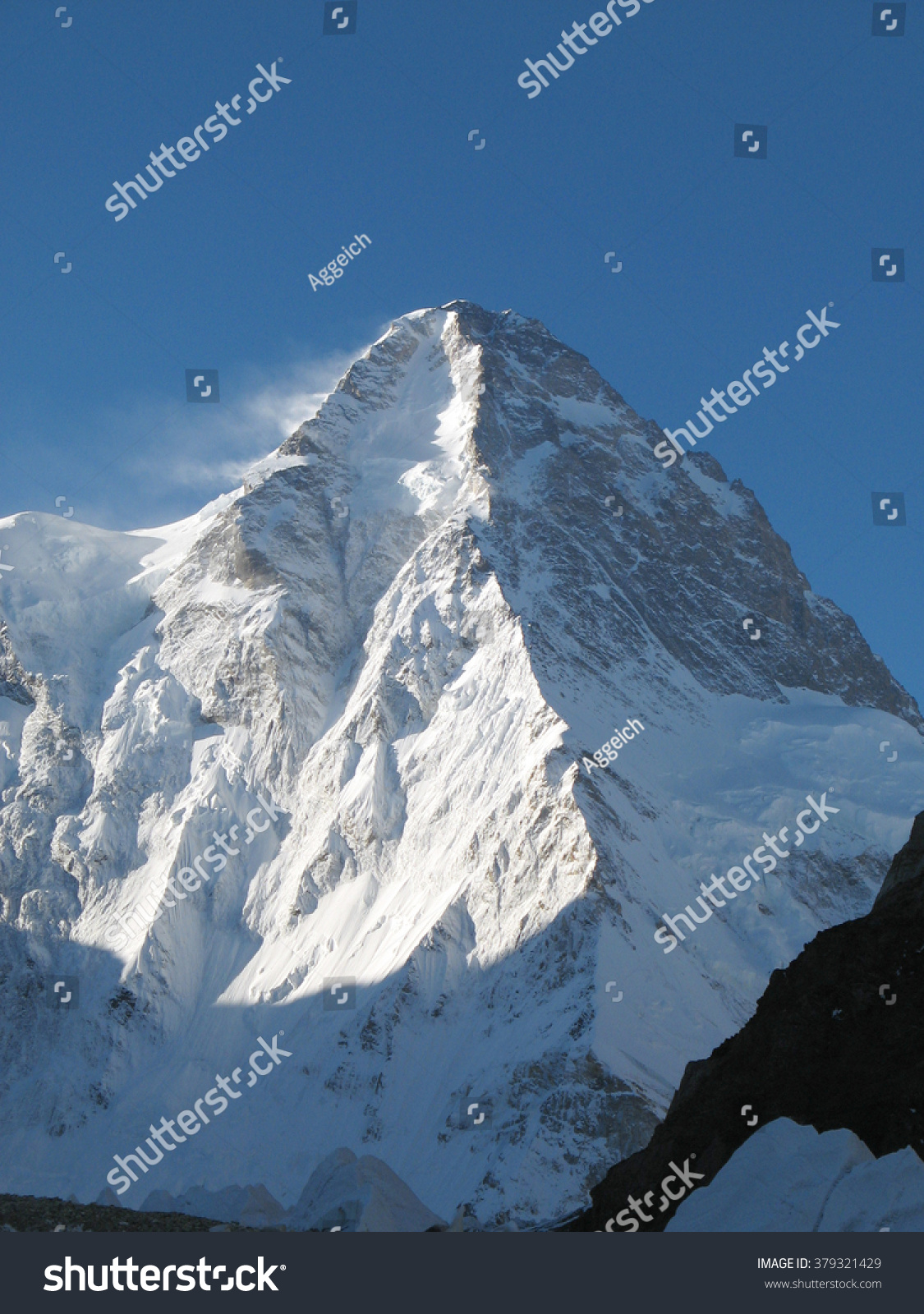 世界第二高的山从西北K2-自然-海洛创意(Hello