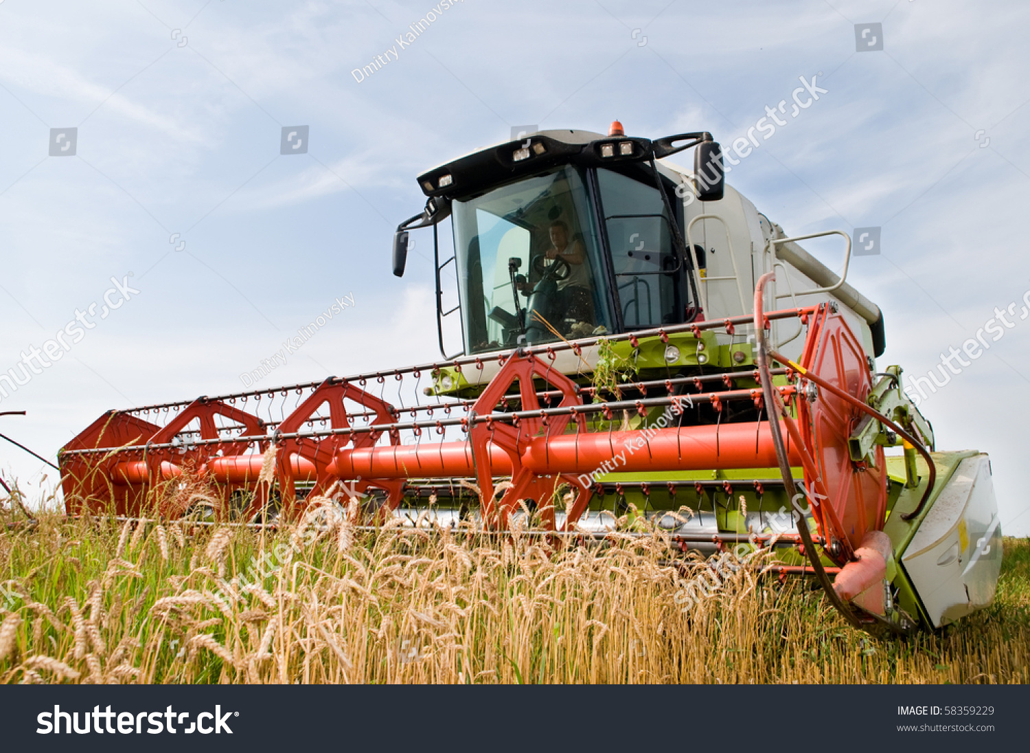 绿红小麦收割结合领域的工作 - 交通运输,工业