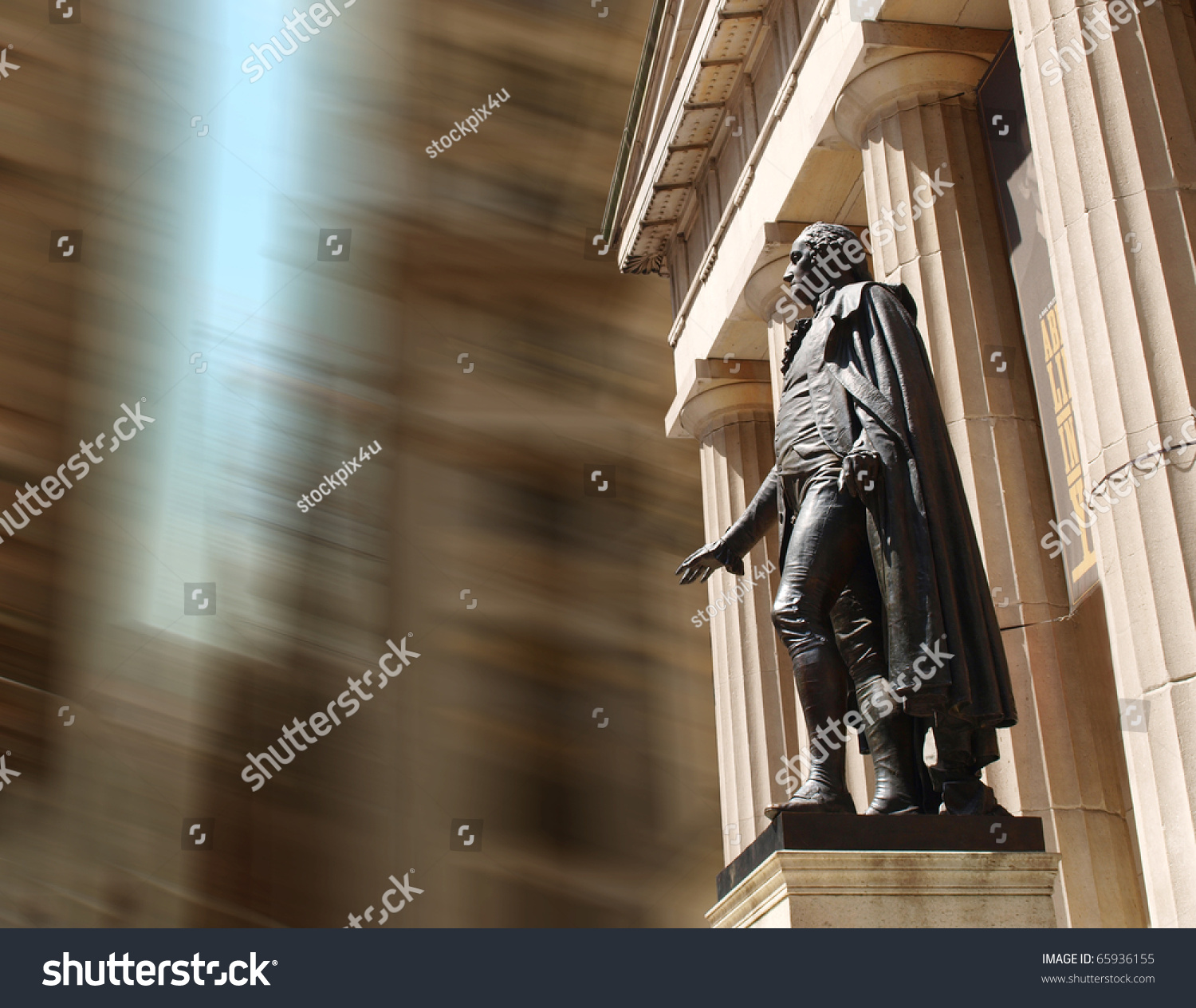 乔治·华盛顿在华尔街的塑像-商业\/金融,建筑物