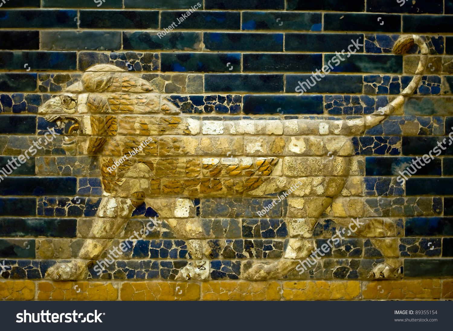 狮子的伊师塔门Babilon贝加蒙博物馆在柏林-艺